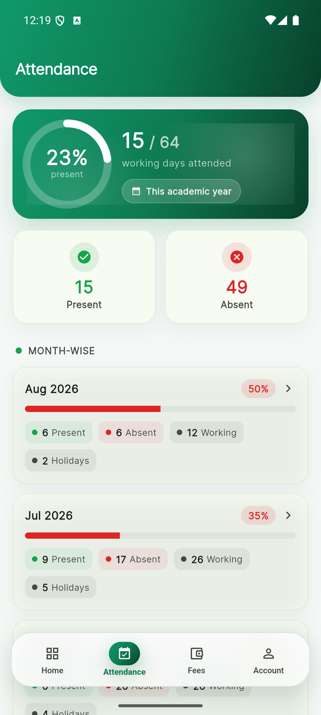IQDev School app - Attendance